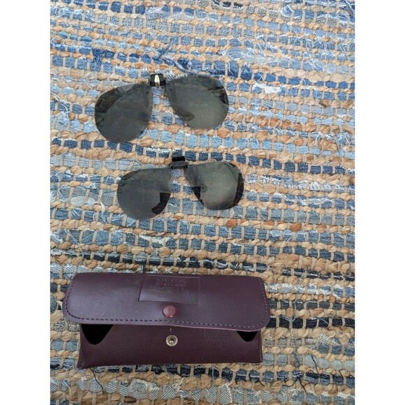 Designer Eyewear Hard Shell Case Flip Up Aviator Sunglasses Large & Medium Black - Picture 4 of 7